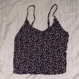 Hollister Floral Scrunched Tank